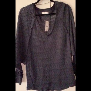 NWT Free People Pullover Washed Black size M